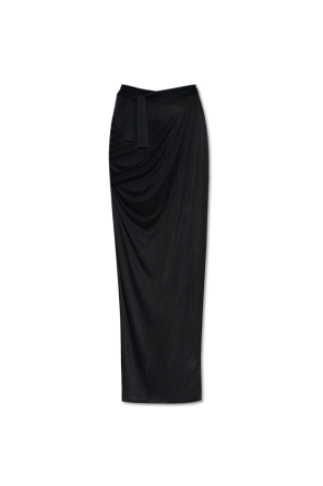 スカート Alaia DRAPED SKIRT Alaïa Draped stretch jersey maxi skirt ALAÏA